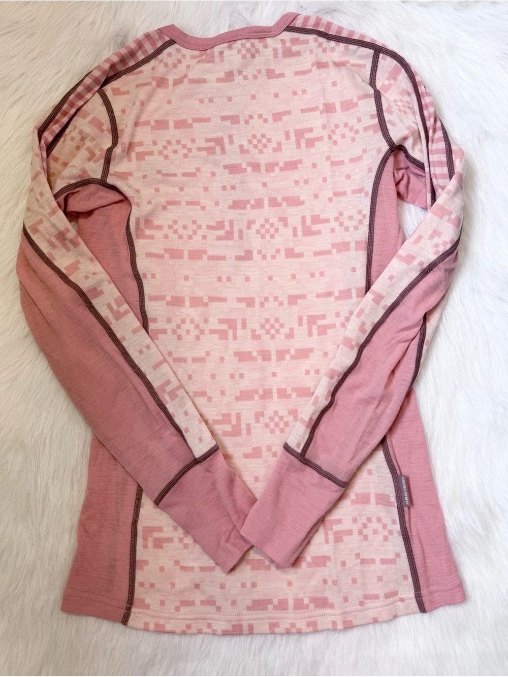 NWOT Kari Traa Long Sleeve Base Layer Merino Wool Pink 💗 - Picture 3 of 3